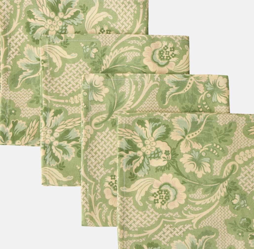 CabanaIris set of 4 floral printed linen napkins
