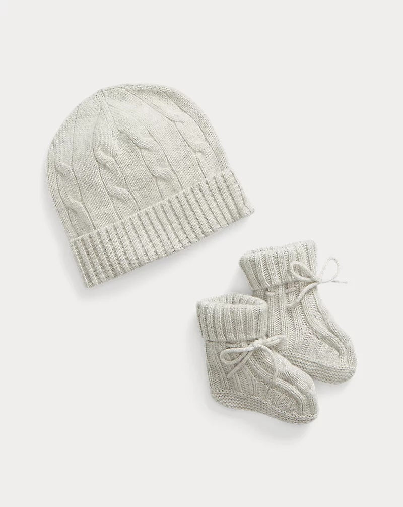 Cashmere Beanie & Bootie Set
