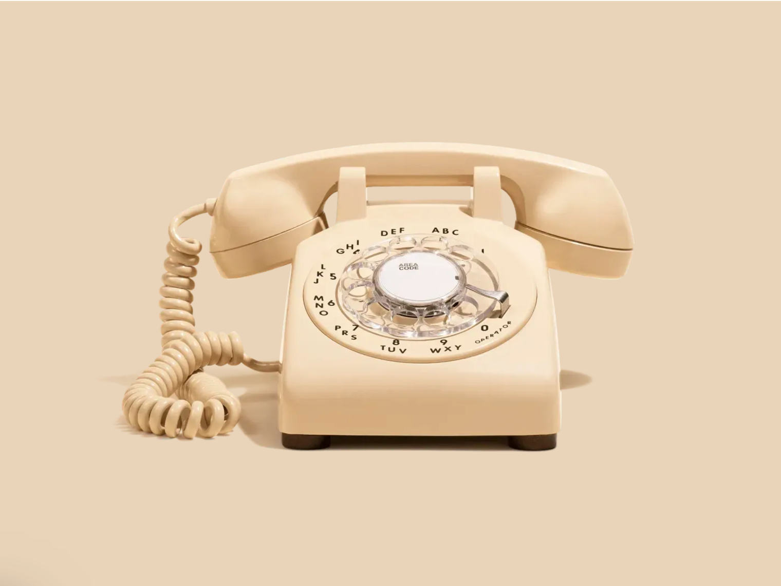 The Davis - Cream Rotary Phone Audio Guest Book