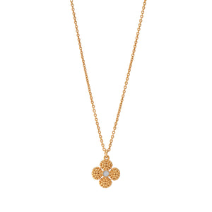 Berry Clover Double Sided Charm Necklace in MOP