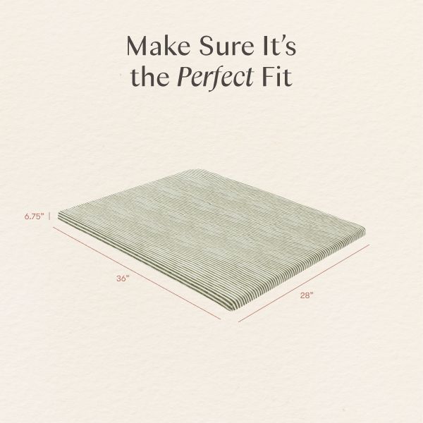 All-Stages® Midi Crib Sheet in GOTS Certified Organic Brushed Cotton by Nate Berkus in Juniper Stripe