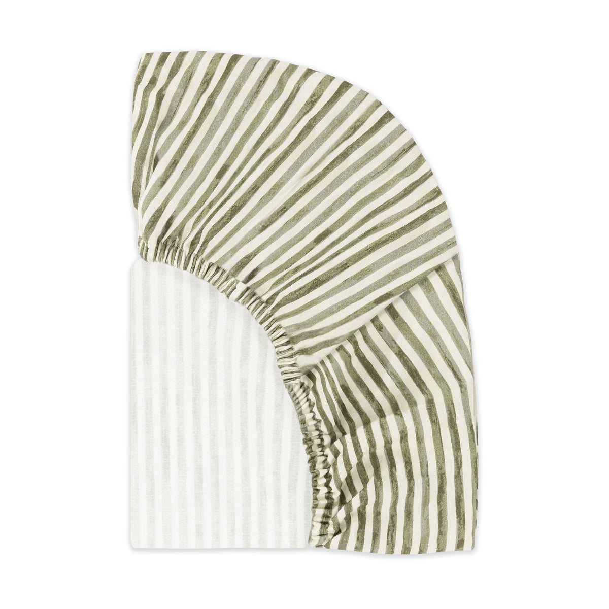 All-Stages® Bassinet Sheet in GOTS Certified Organic Brushed Cotton by Nate Berkus in Juniper Stripe