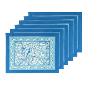 La Mer Mats in Aqua, Set of 6