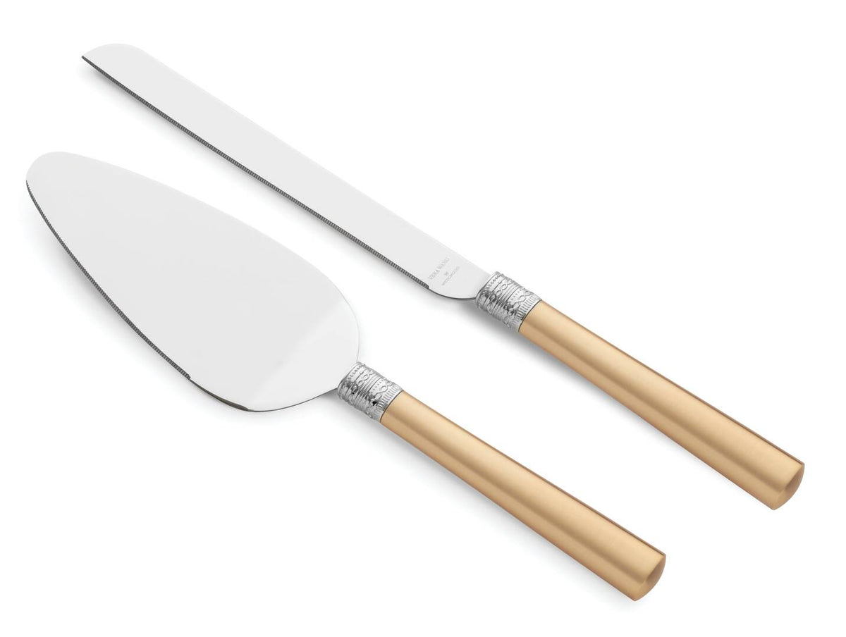 Vera Wang With Love Cake Knife & Server in Gold