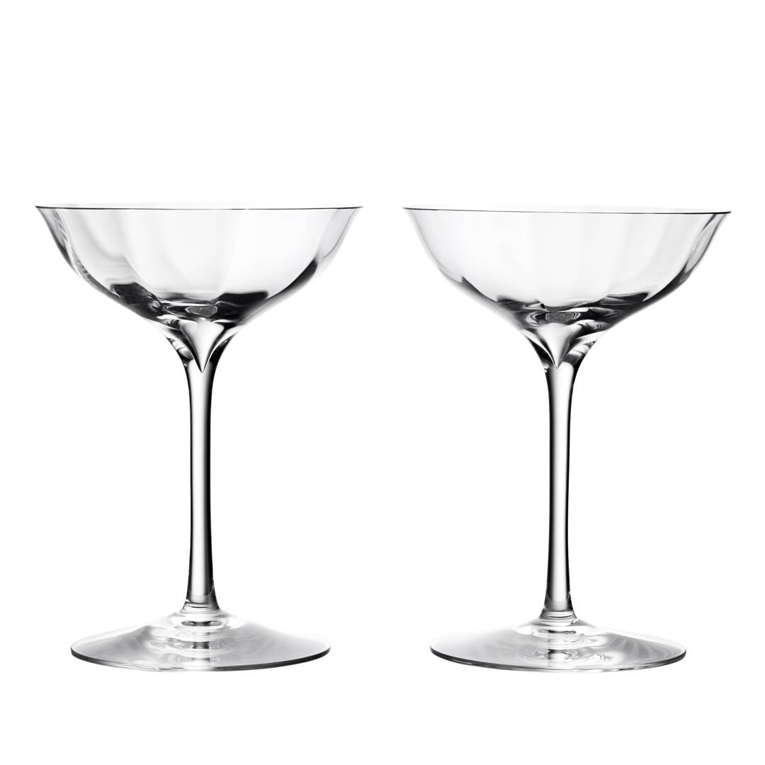 Elegance Optic Champagne Belle Coupe, Set of 2