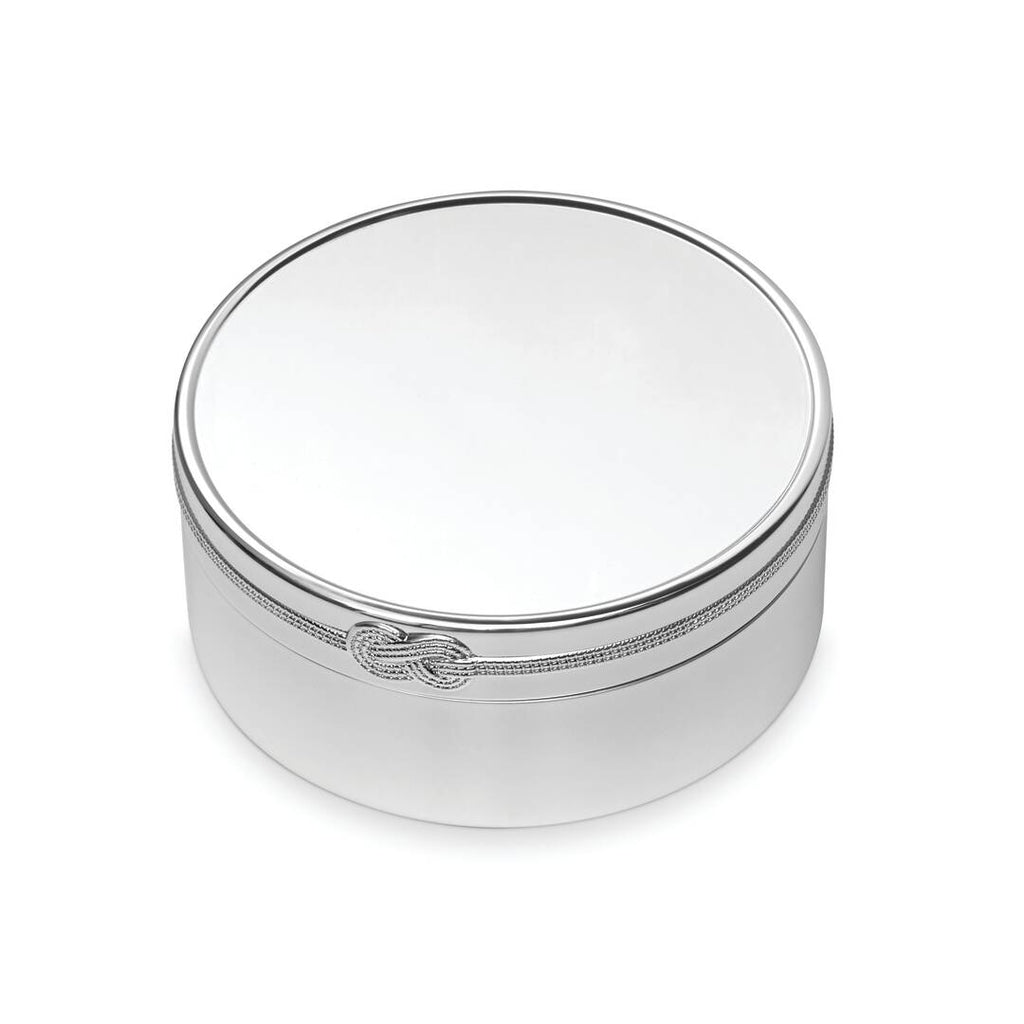 Vera Wang Infinity Round Keepsake Box in Silver