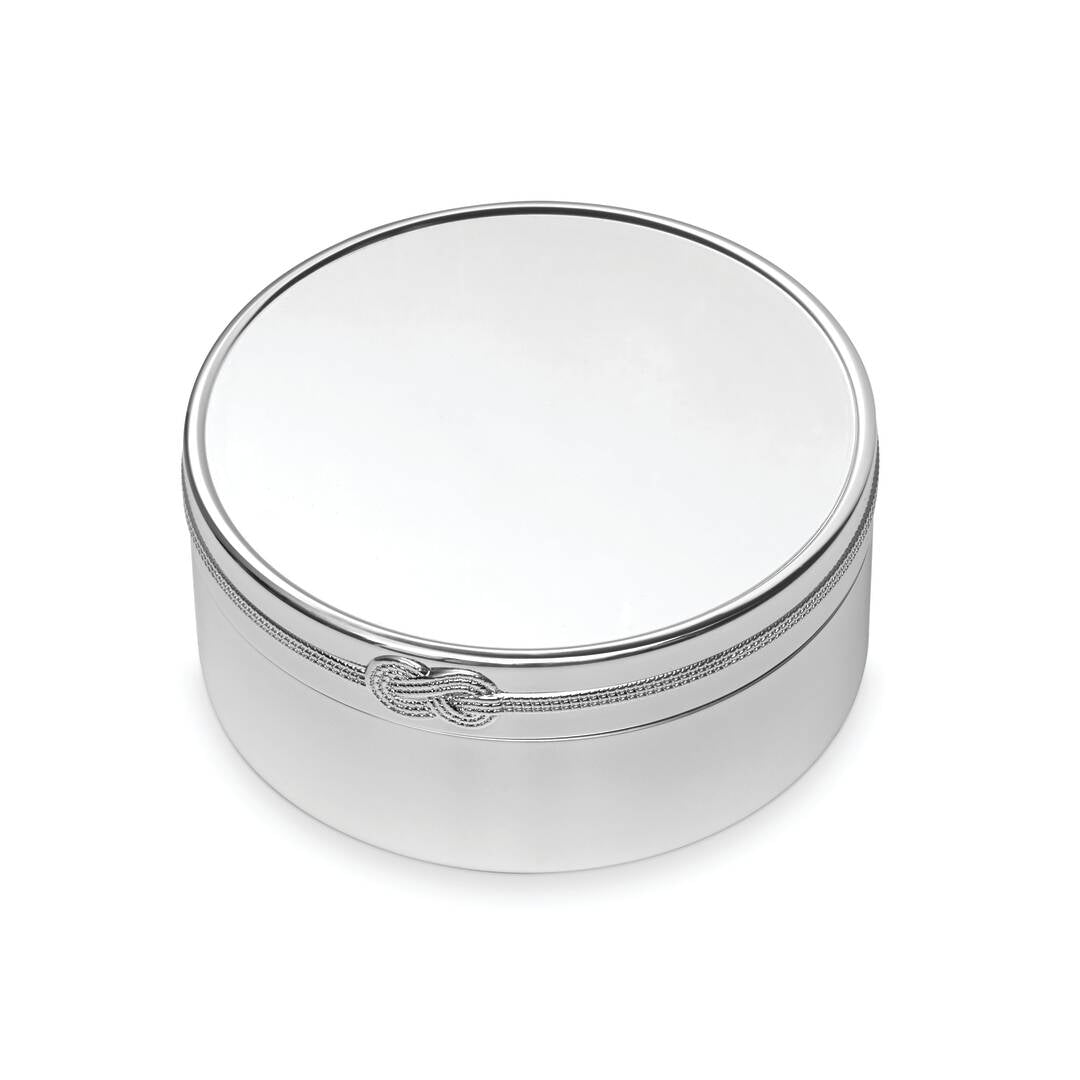 Vera Wang Infinity Round Keepsake Box in Silver
