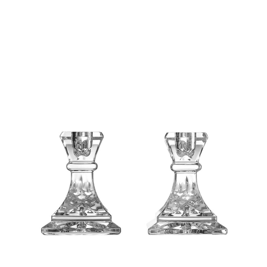 Giftology Lismore Candlestick, Set of 2, Orange Box