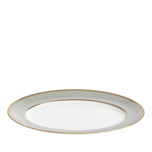 Renaissance Grey Oval Platter, 13.75"