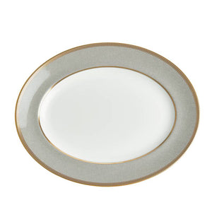 Renaissance Grey Oval Platter, 13.75"