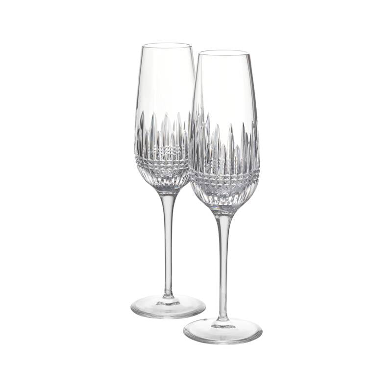 Lismore Diamond Essence Flute 10.5oz, Set of 2