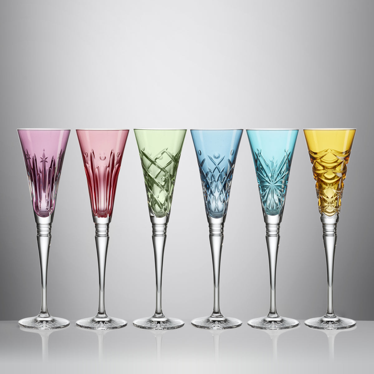 Winter Wonders Flutes, Assorted Colours, Set of 6