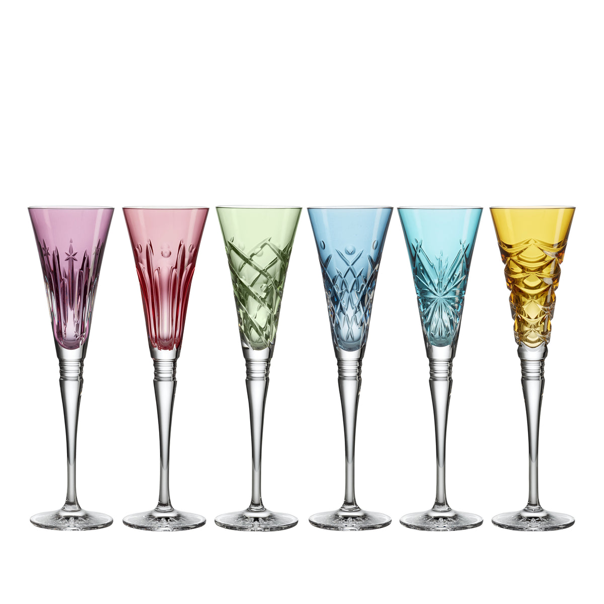 Winter Wonders Flutes, Assorted Colours, Set of 6