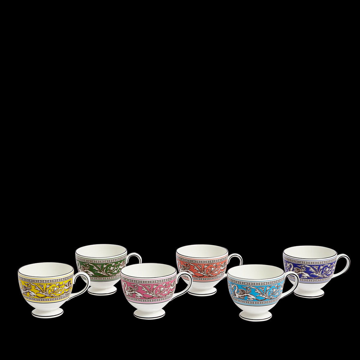 Florentine Teacup Saucer, Set of 6