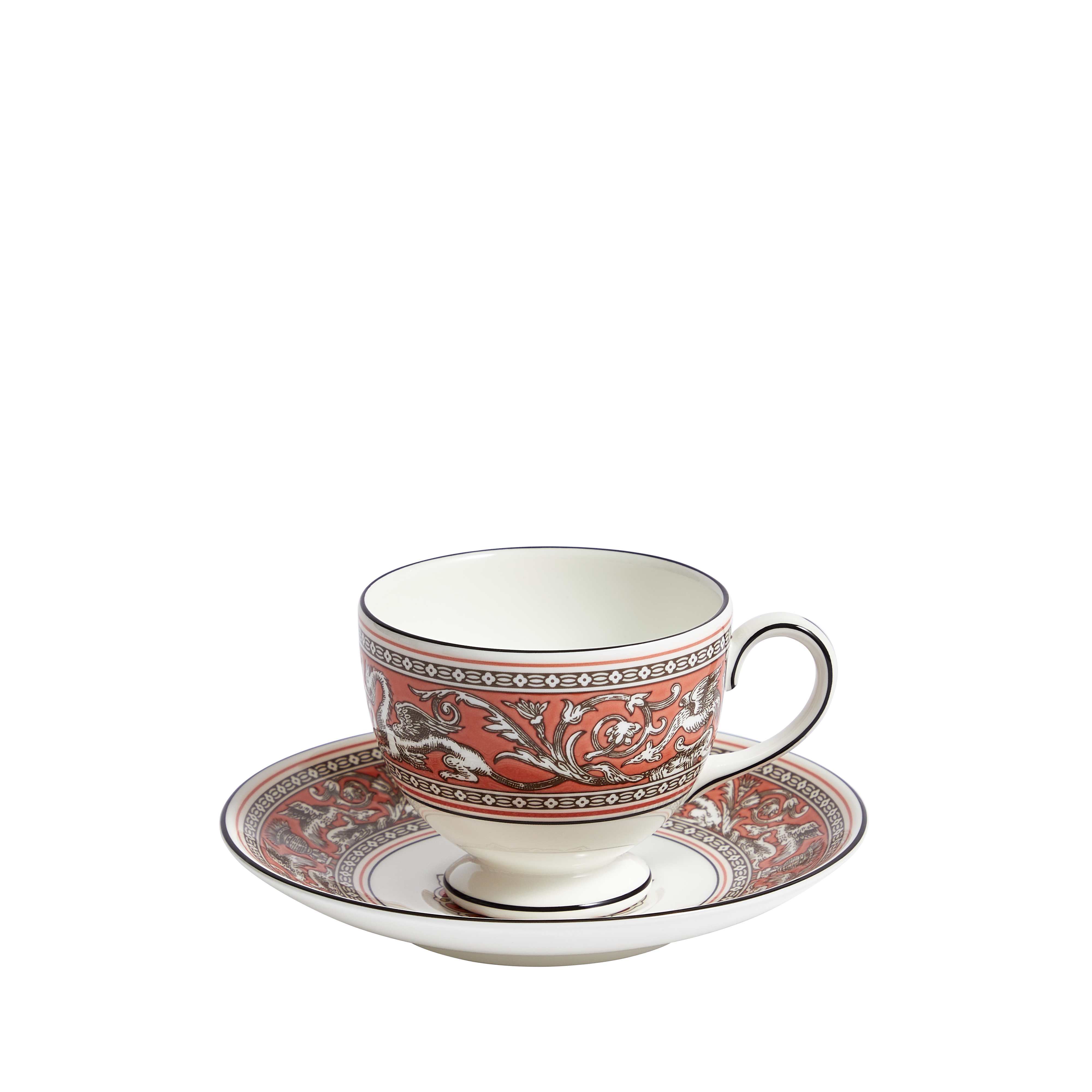 Florentine Salmon Teacup Saucer