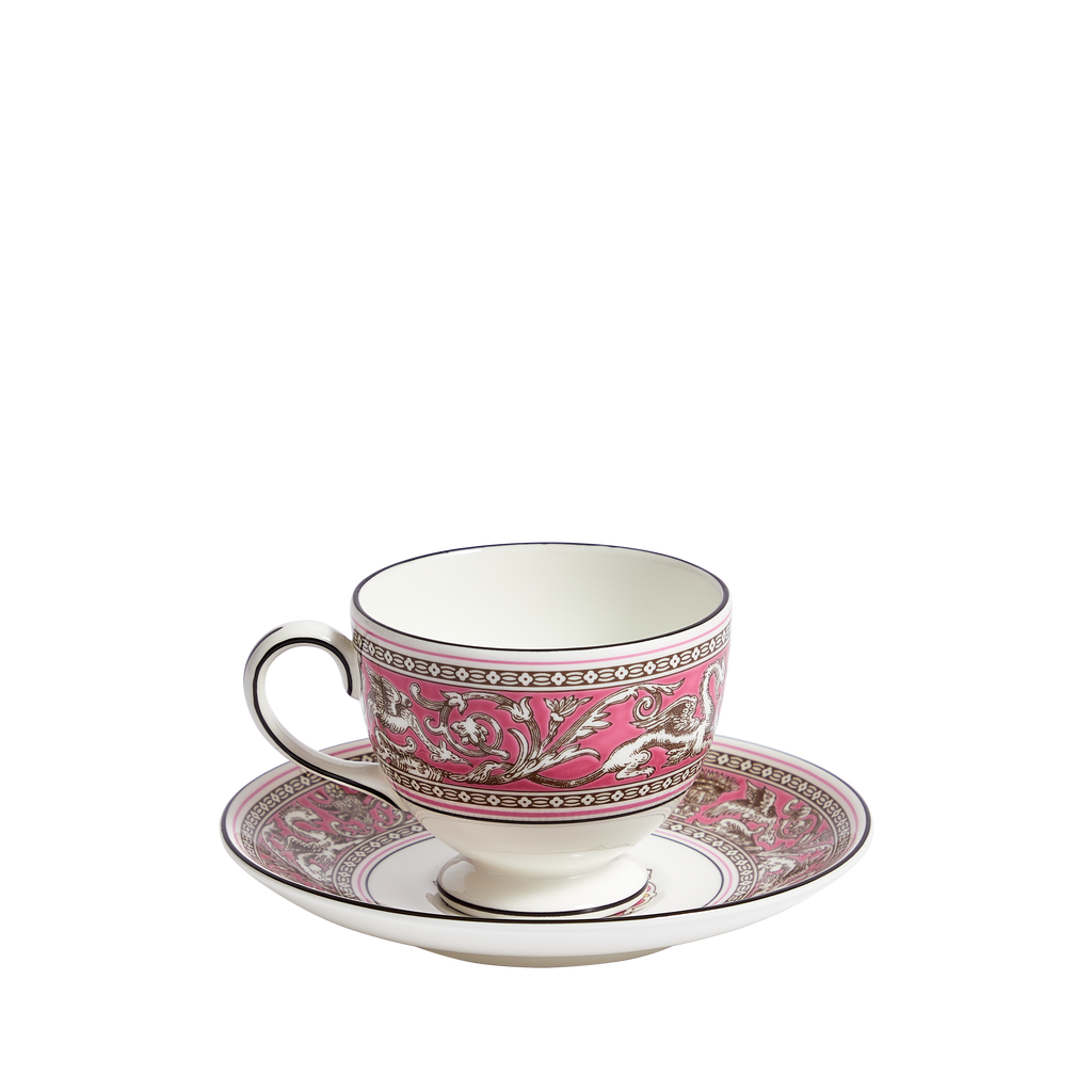 Florentine Fuchsia Teacup Saucer