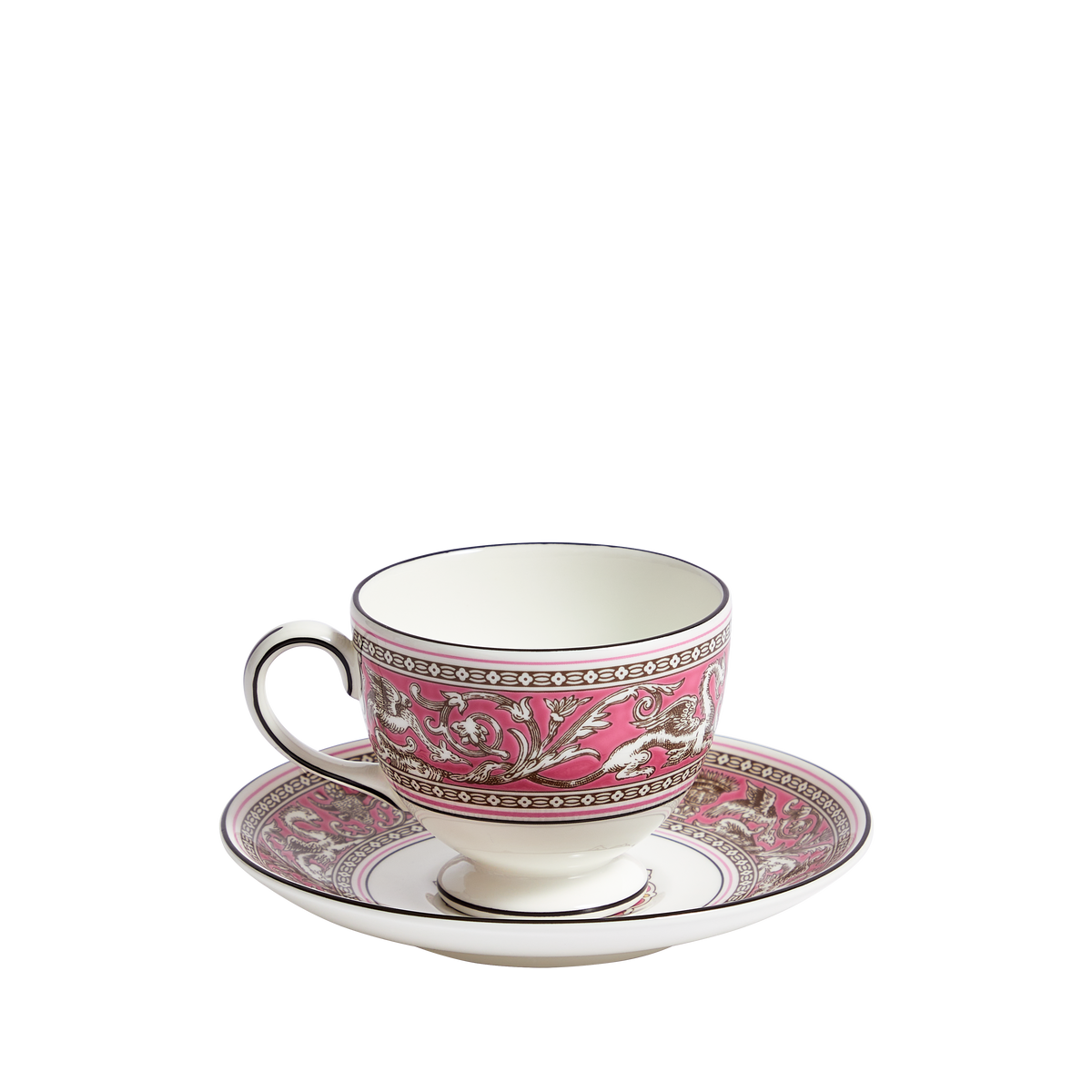 Florentine Fuchsia Teacup Saucer