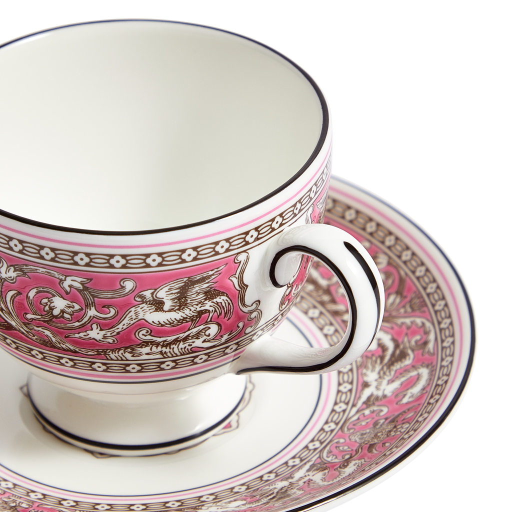 Florentine Fuchsia Teacup Saucer
