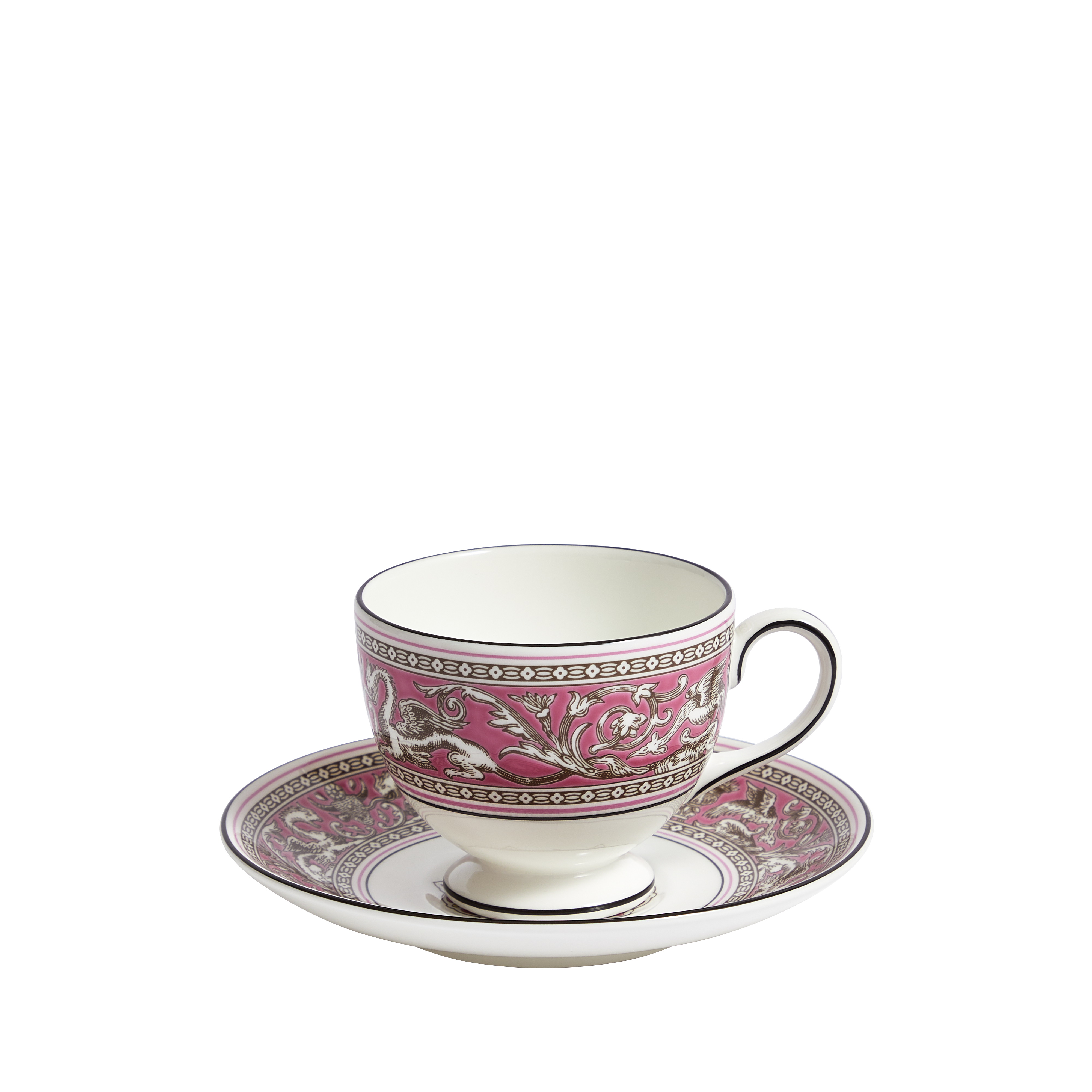 Florentine Fuchsia Teacup Saucer