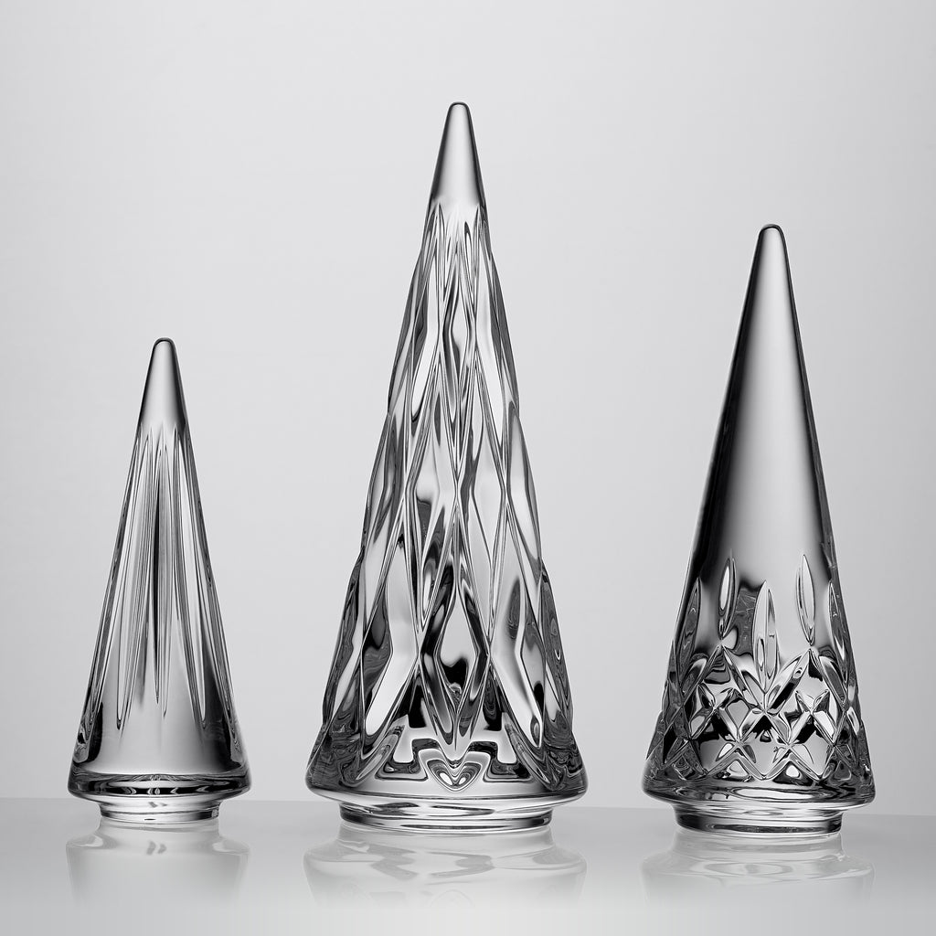 Lismore Diamond Crystal Tree Set of 3