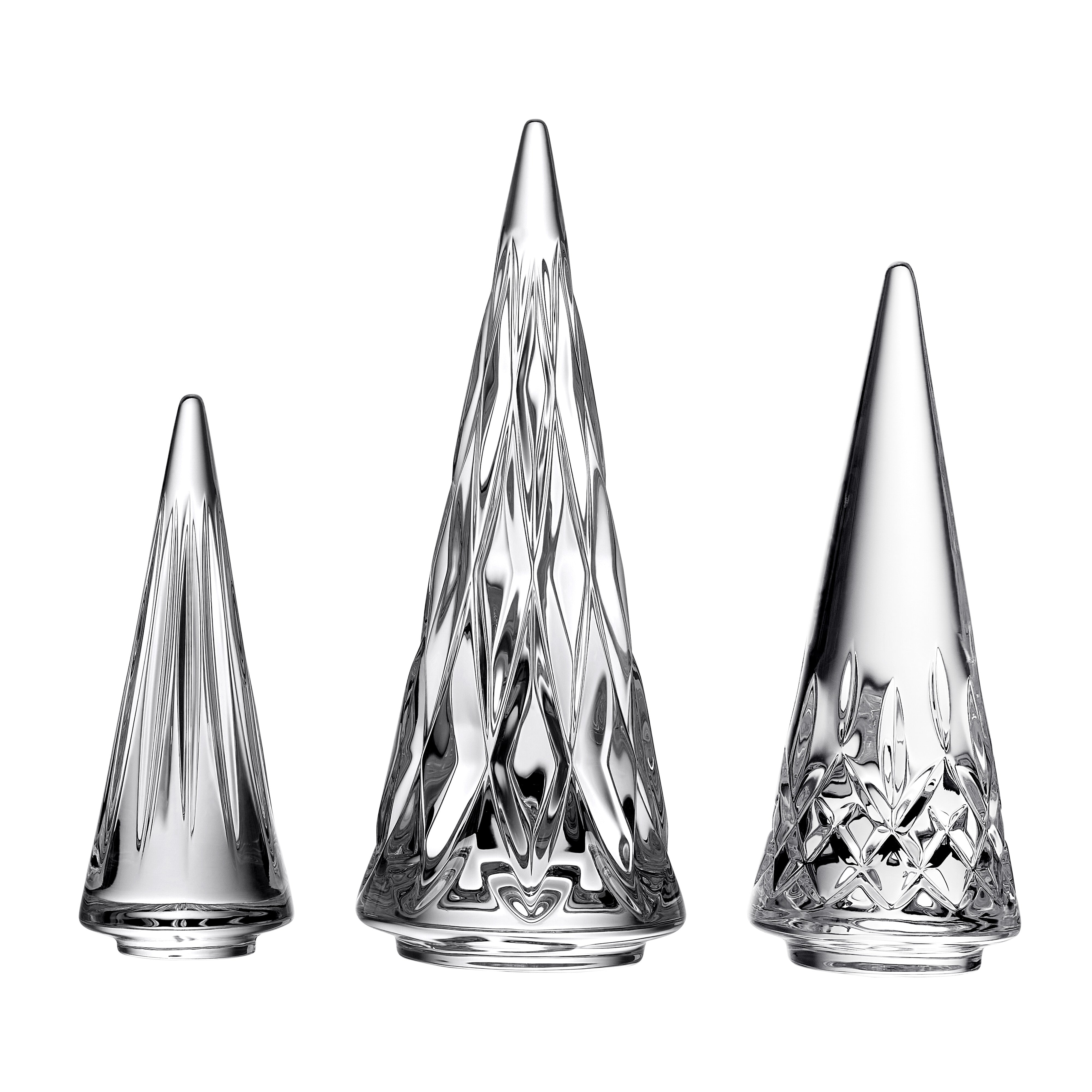 Lismore Diamond Crystal Tree Set of 3