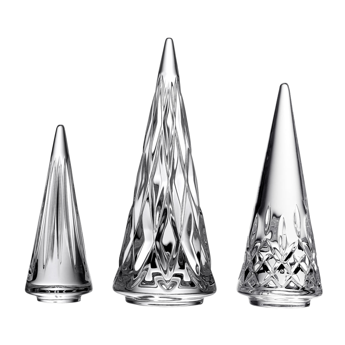 Lismore Diamond Crystal Tree Set of 3