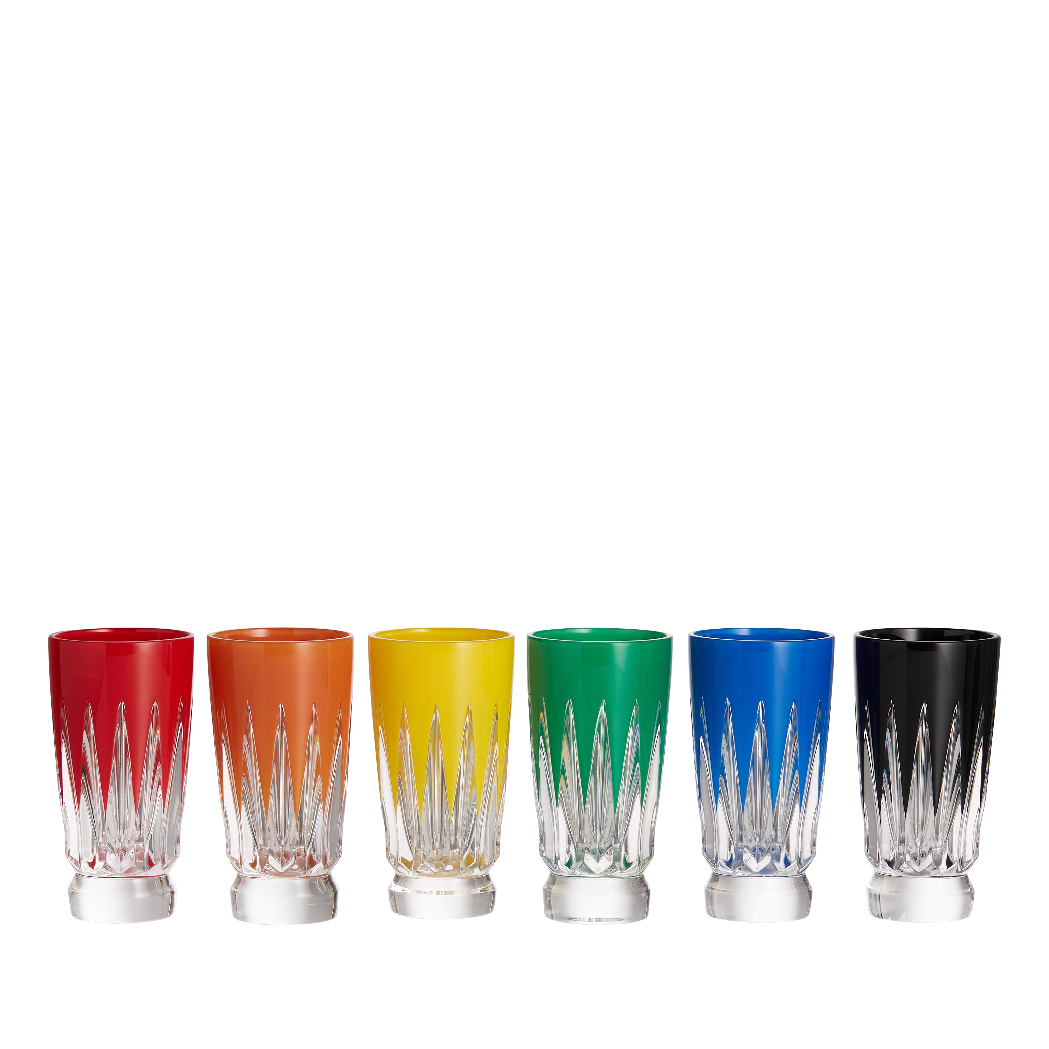 New Year Shot Glasses Firework Mixed, Set of 6