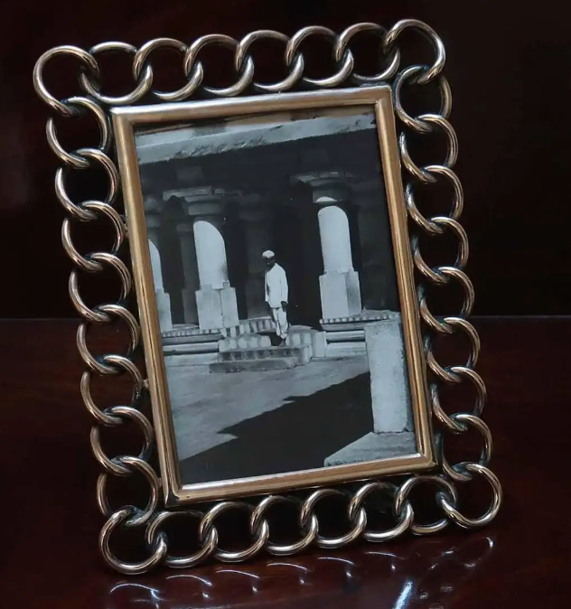 Antique Brass Ring Photograph Frame. English, Late 19th Century