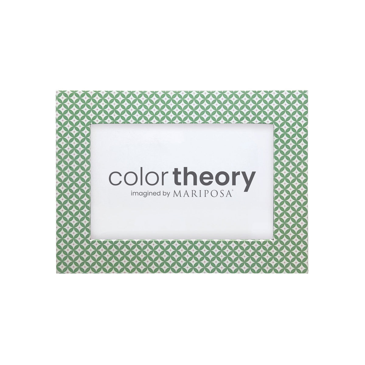 Double Sided Geometric Green and Rosa Pink 4x6 Frame