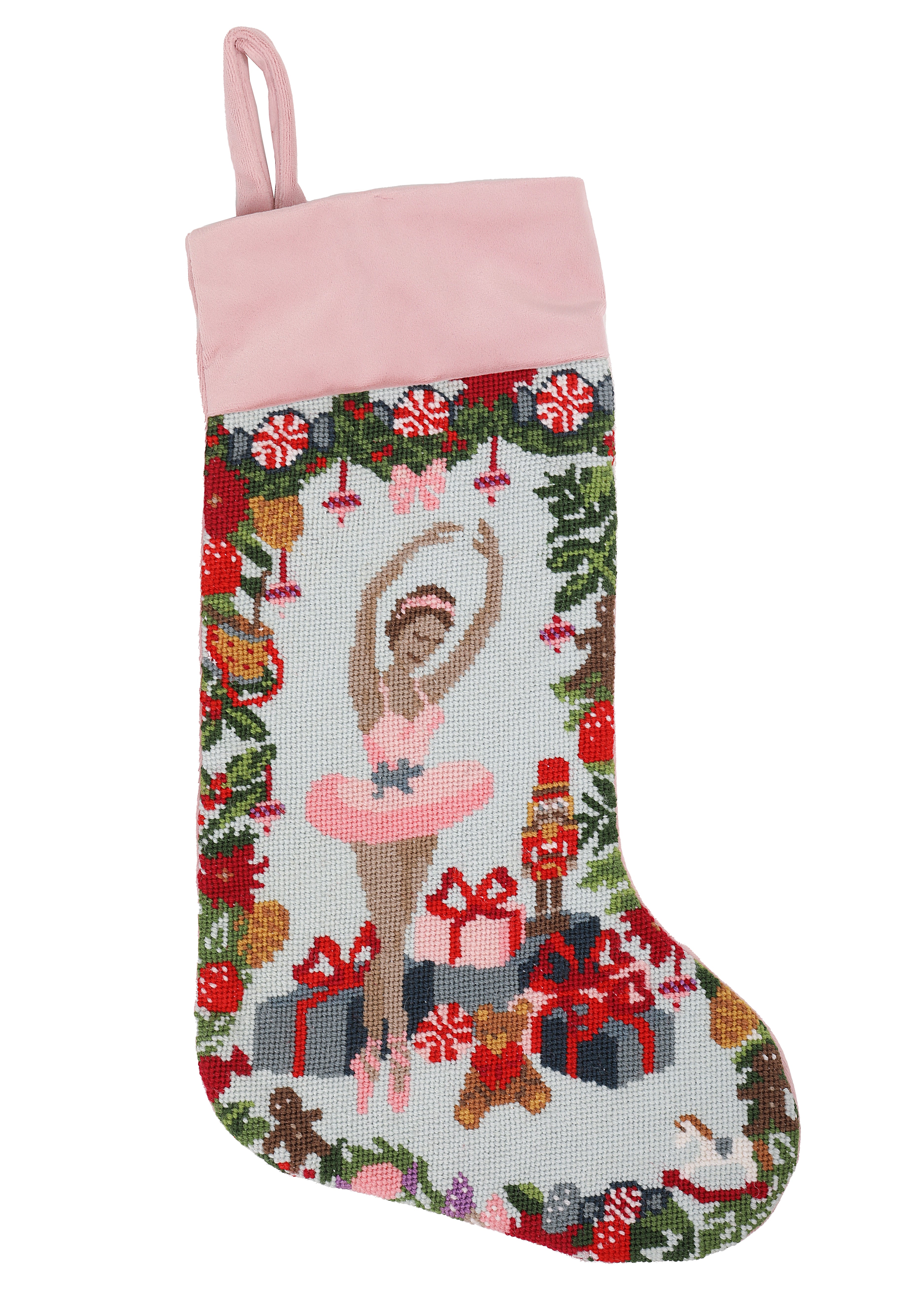 Stephanie Fishwick for Over The Moon Velvet Cuff Ballerina Stocking