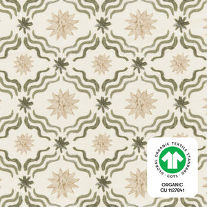 All-Stages® Midi Crib Sheet in GOTS Certified Organic Brushed Cotton by Nate Berkus in Juniper Star
