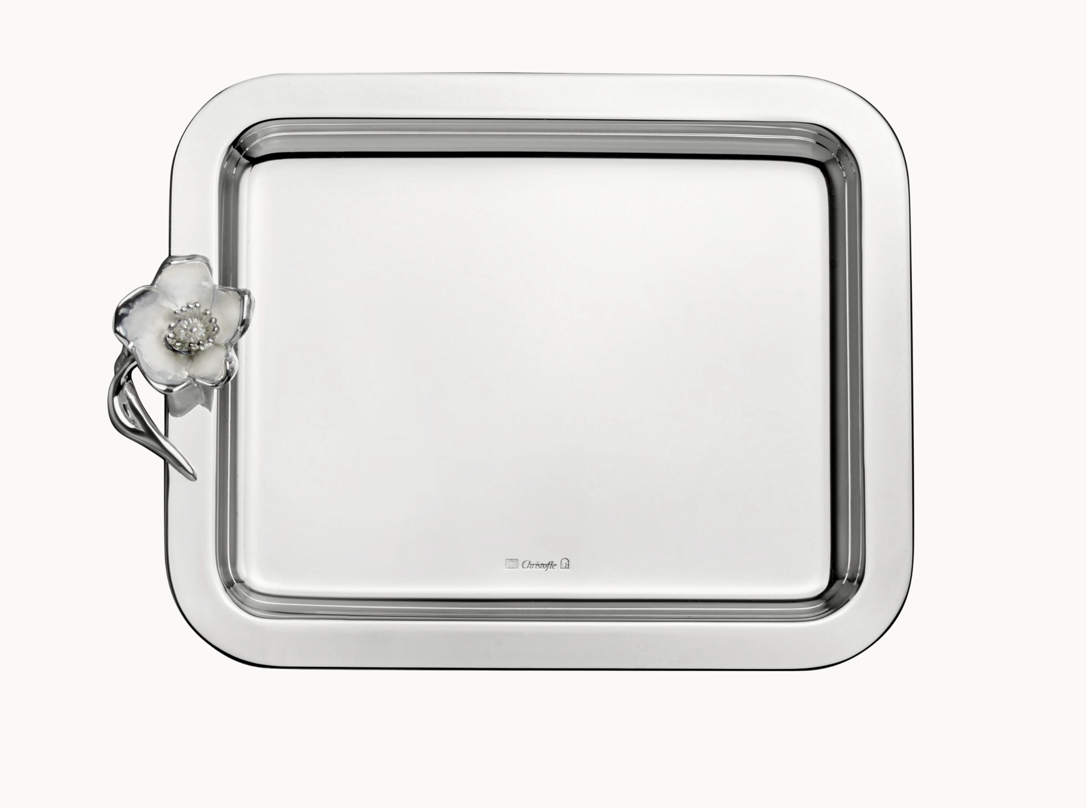 Anemone Small Silver-Plated Tray 8 x 6 in