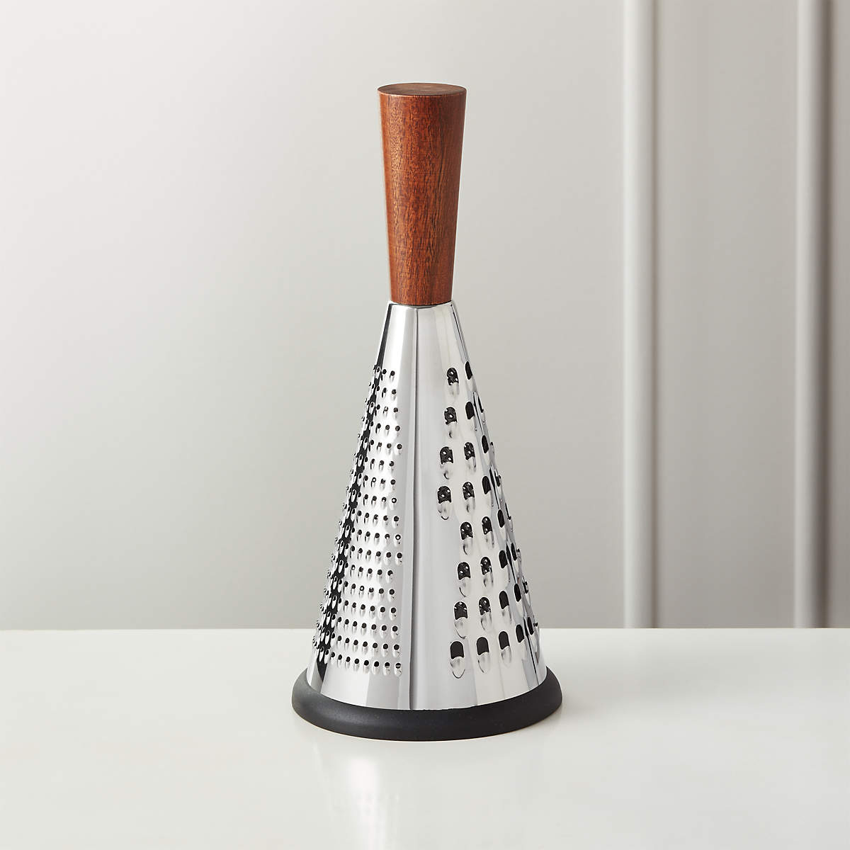 Acacia and Stainless Steel Cone Cheese Grater