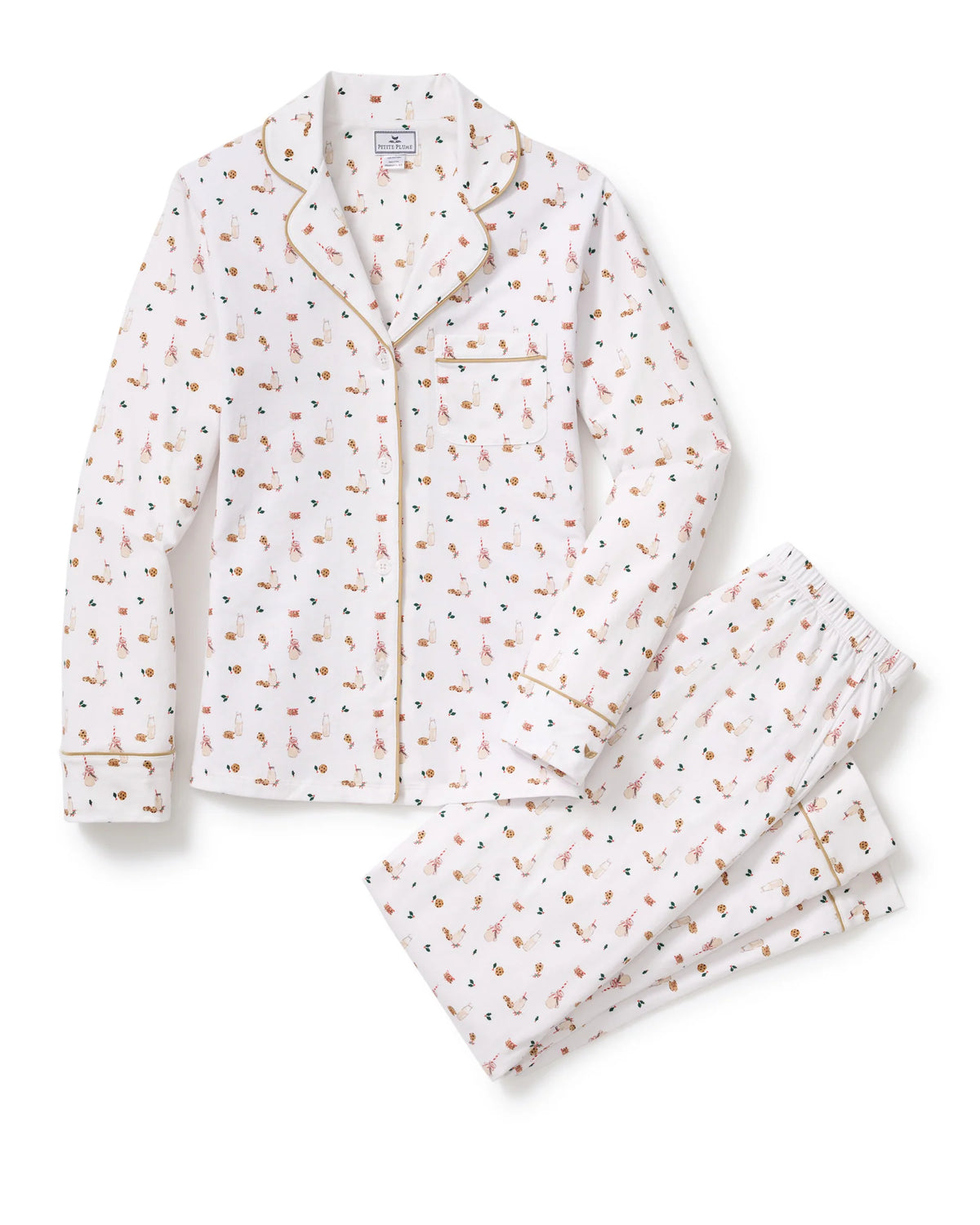 Women’s Pima Pajama Set in Yuletide Treats