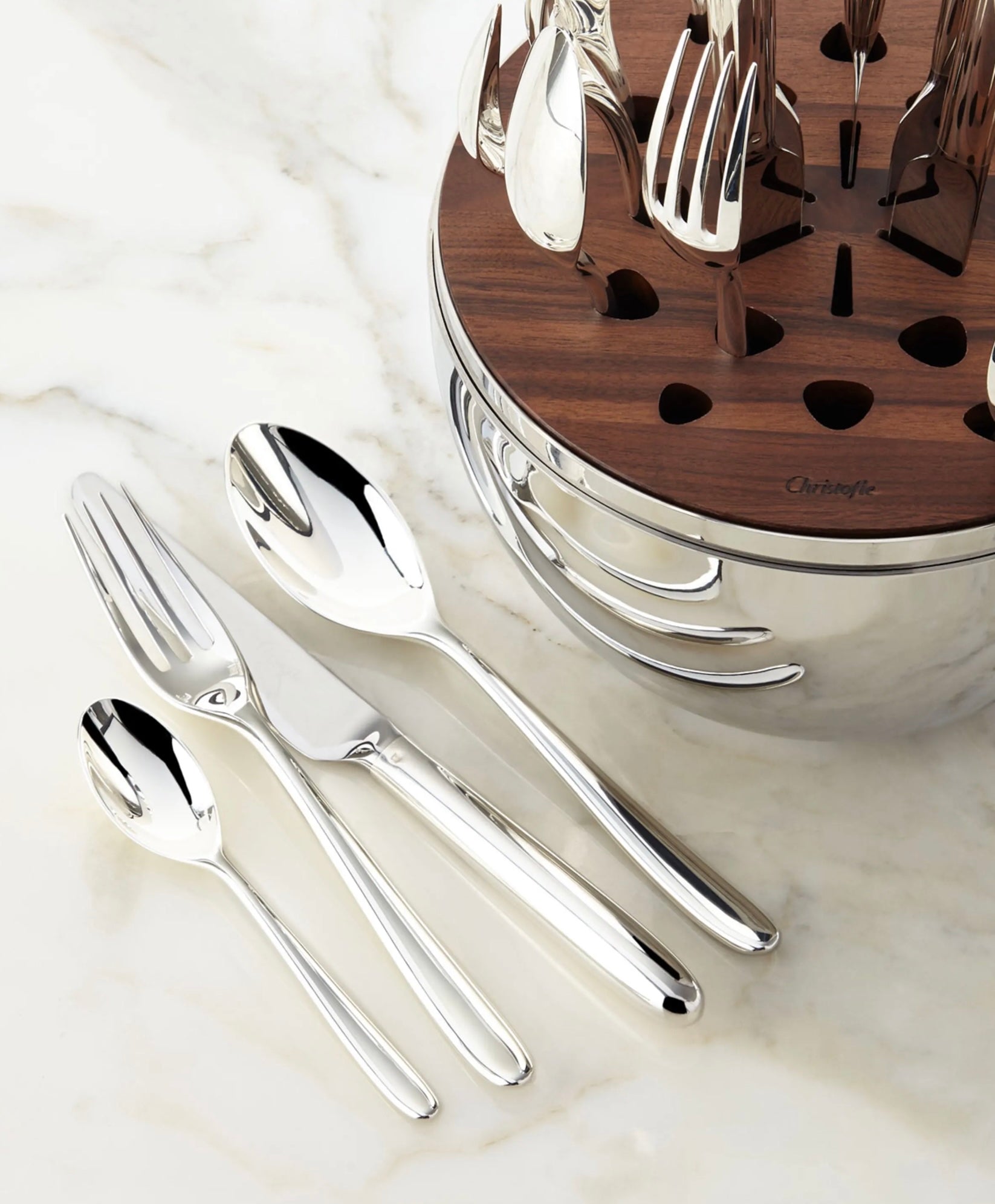 24-Piece Mood Silver-Plated Flatware Service-Piece Mood Silver-Plated Flatware Service