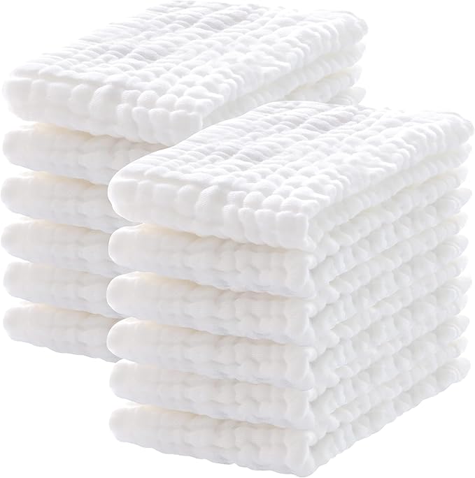12 Pack Burp Cloth Set