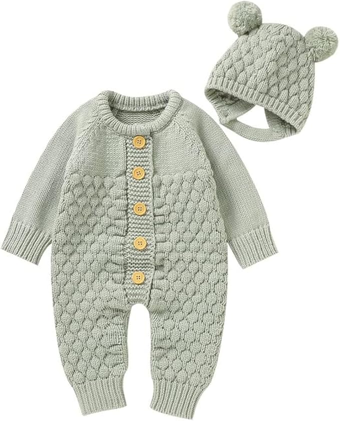 Baby Outfit Romper (0-3 months, LIGHT GREEN)
