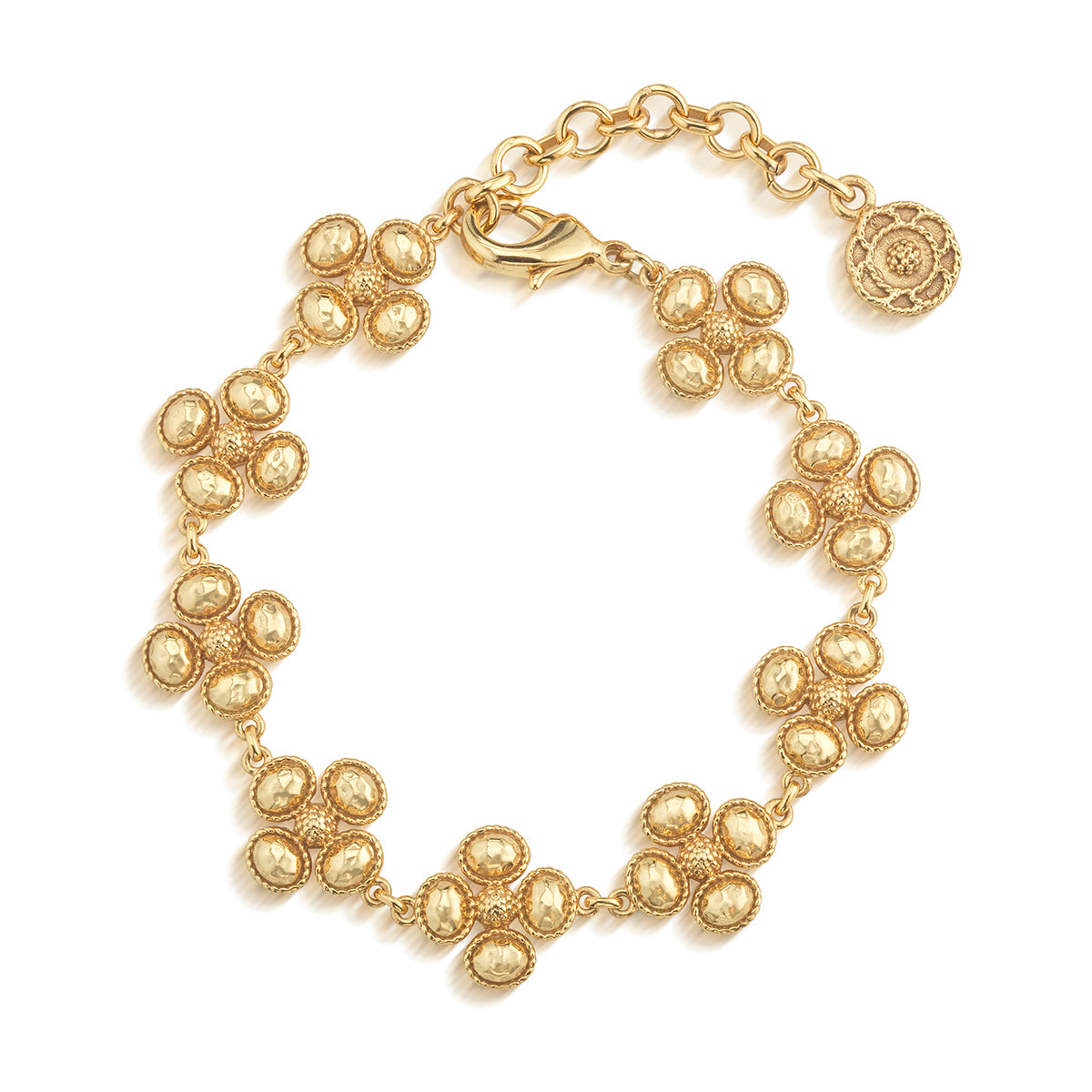 Berry Clover Linear Bracelet in Gold