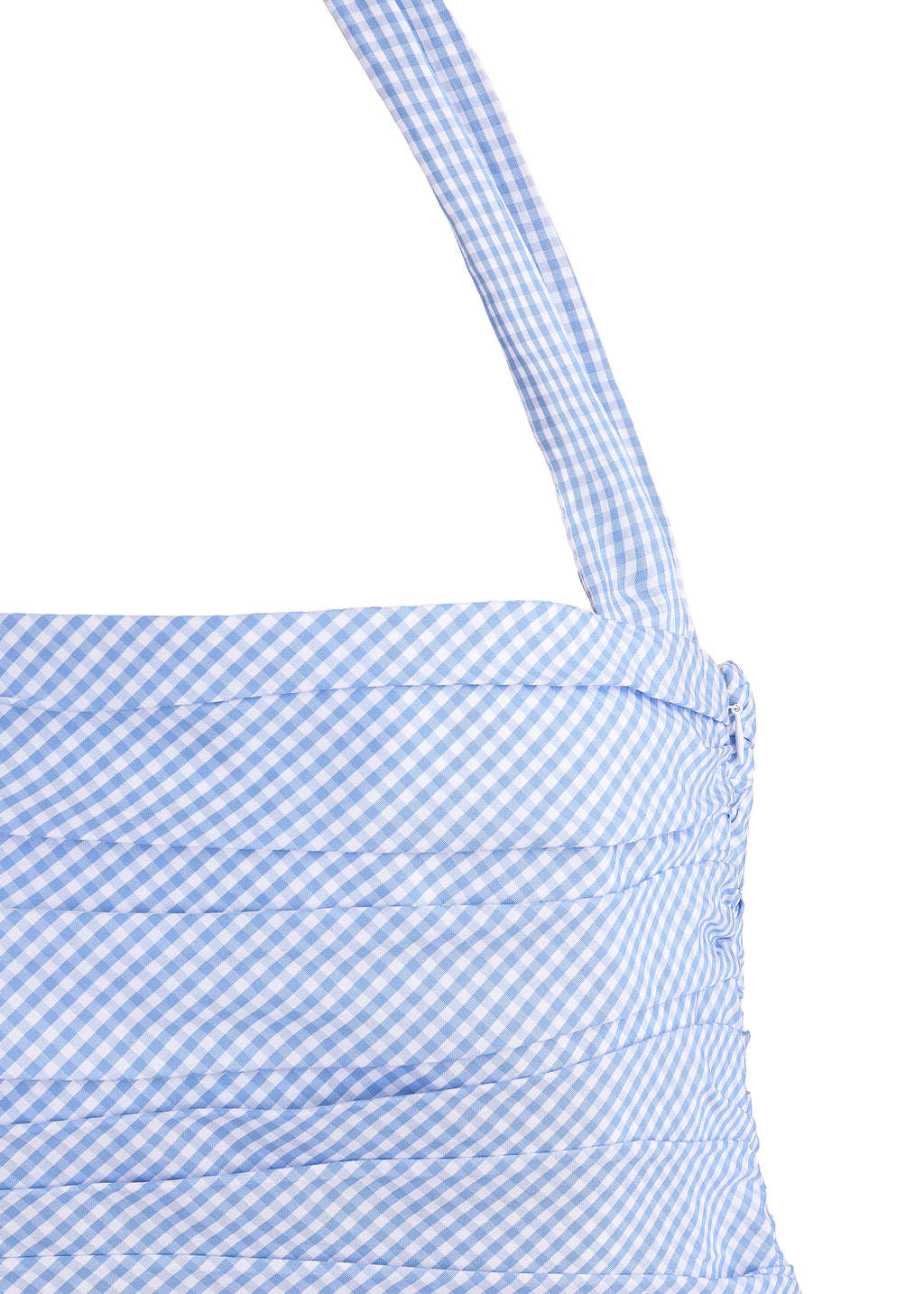 Tippy Mini Dress in Light Blue Gingham