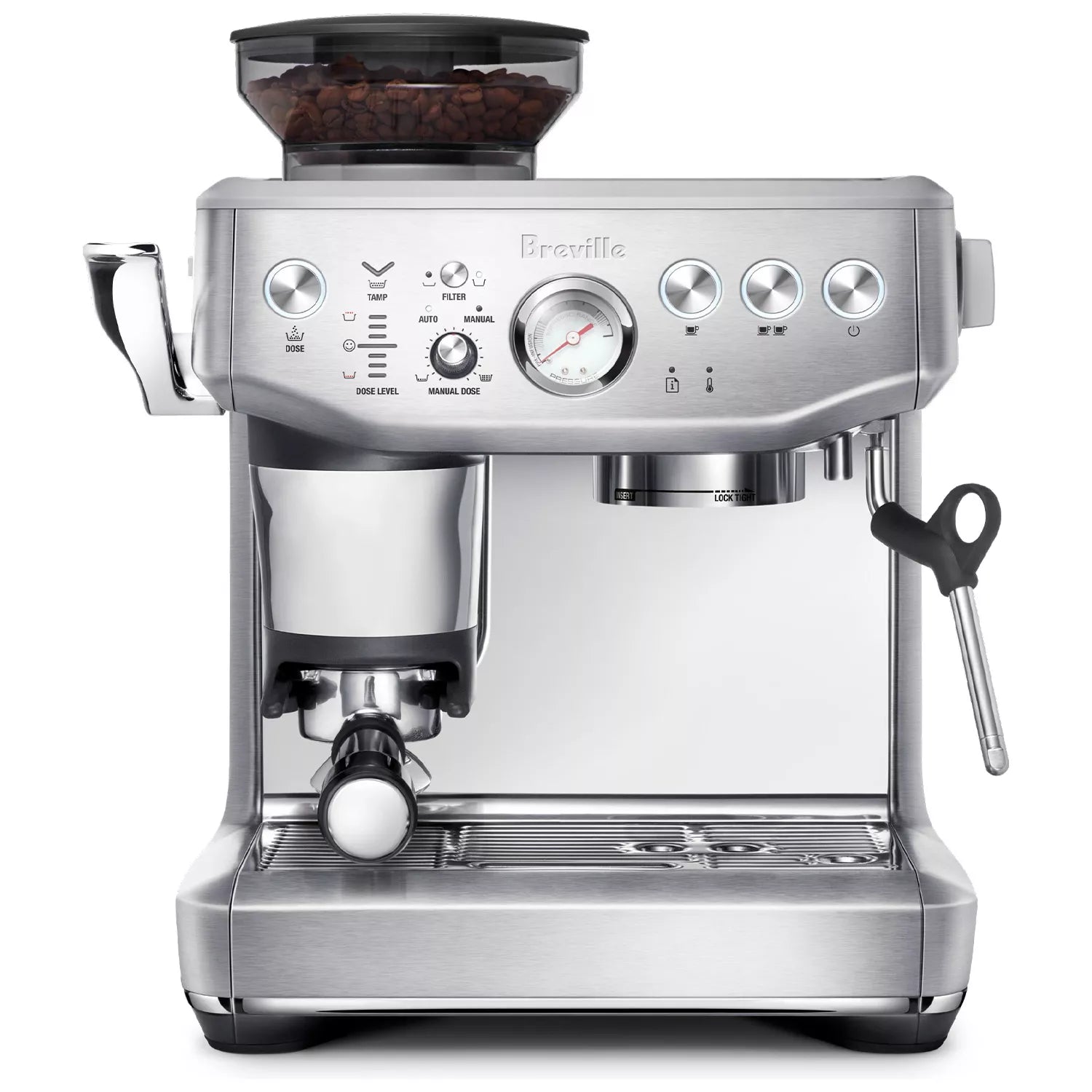 Breville Barista Express Impress Cappuccino Machine (Silver)
