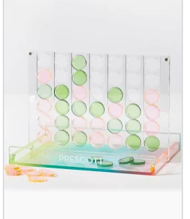 Colorful Acrylic 4-in-a-Row Game Set