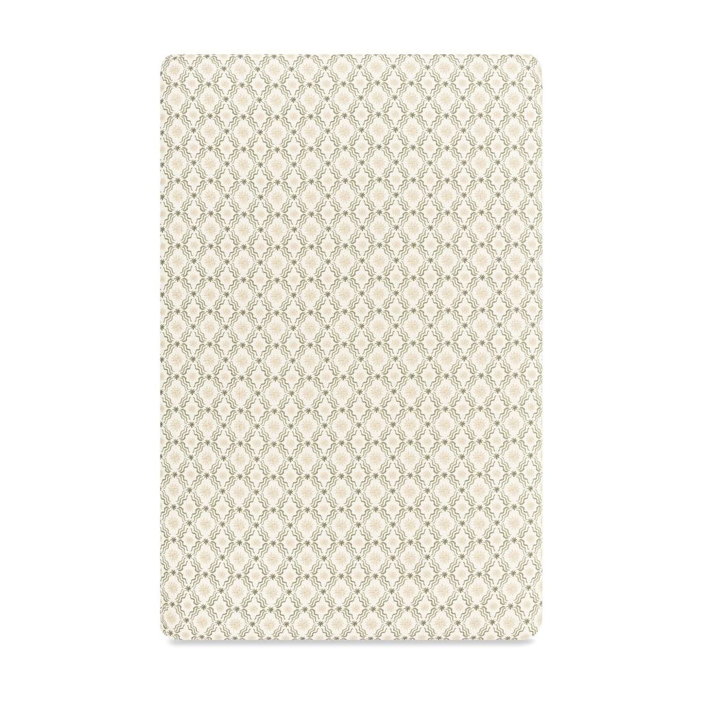 Mini Crib Sheet in GOTS Certified Organic Brushed Cotton by Nate Berkus in Juniper Star