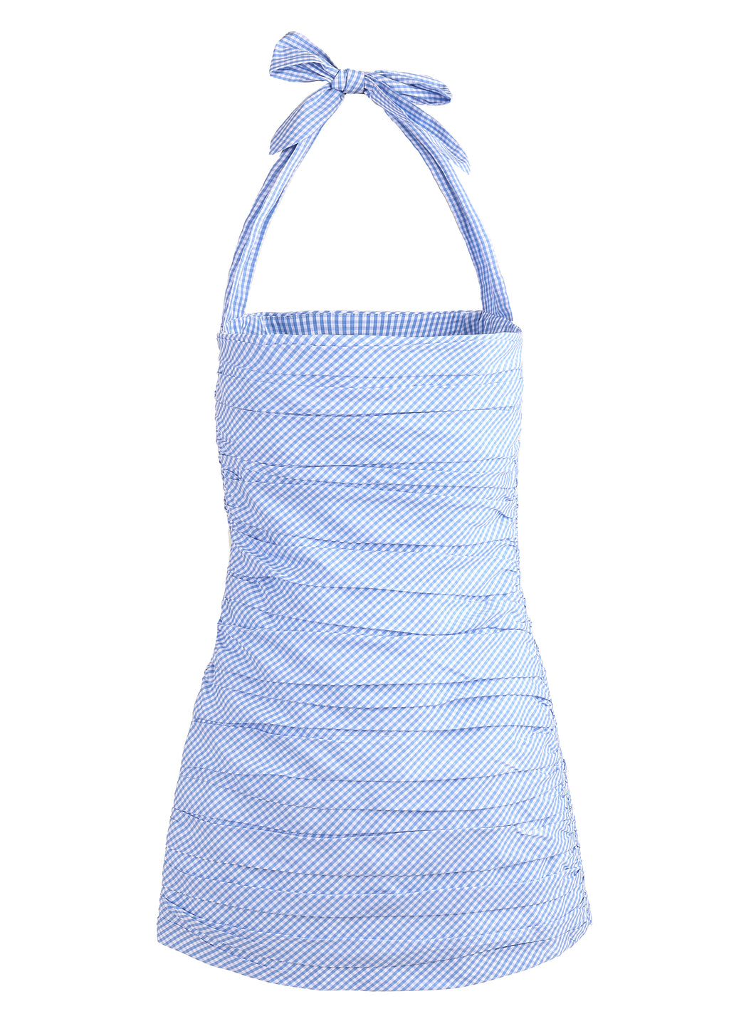 Tippy Mini Dress in Light Blue Gingham