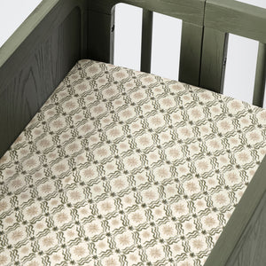 All-Stages® Bassinet Sheet in GOTS Certified Organic Brushed Cotton by Nate Berkus in Juniper Star