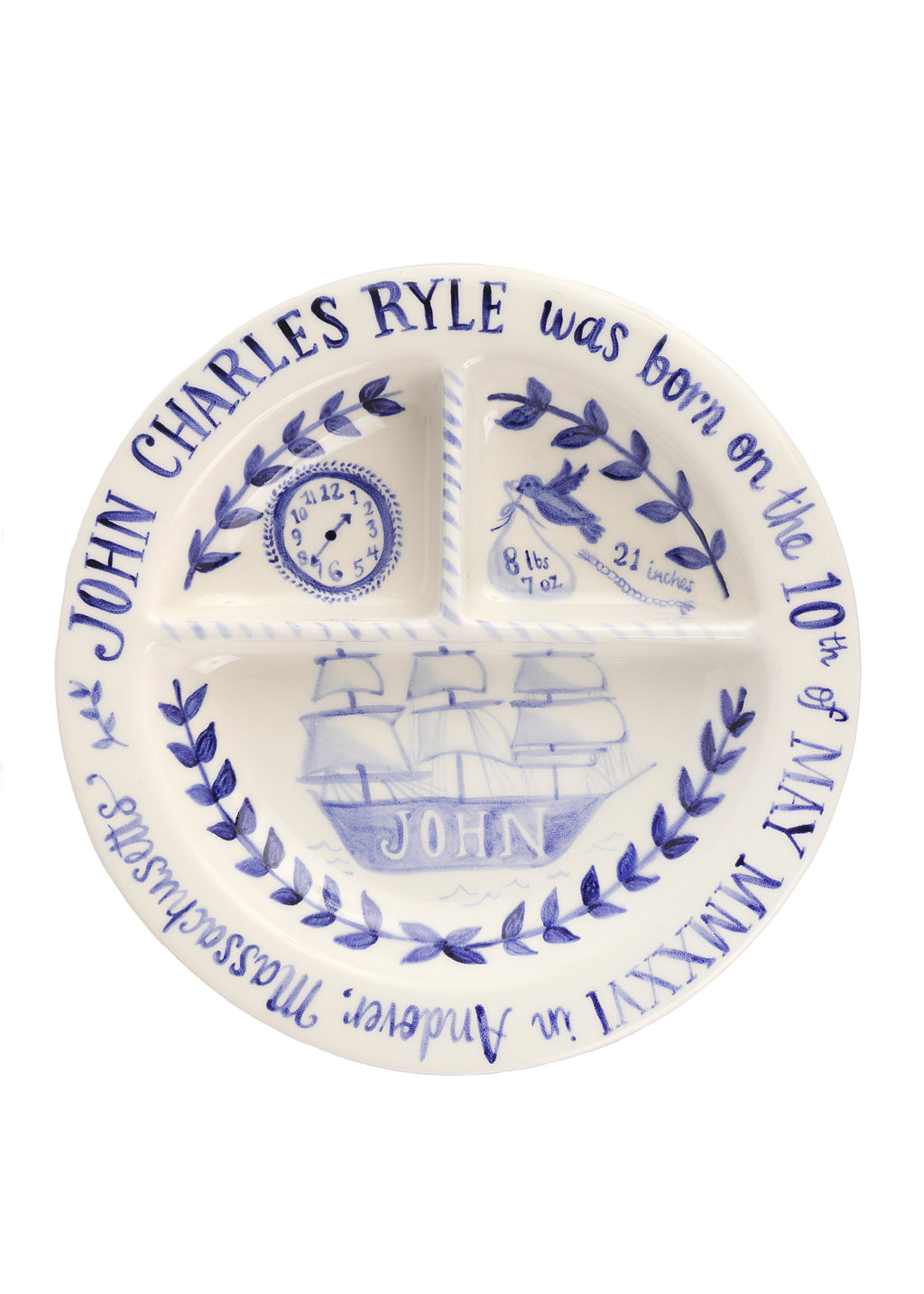 Children’s Divided Bowl in Ship