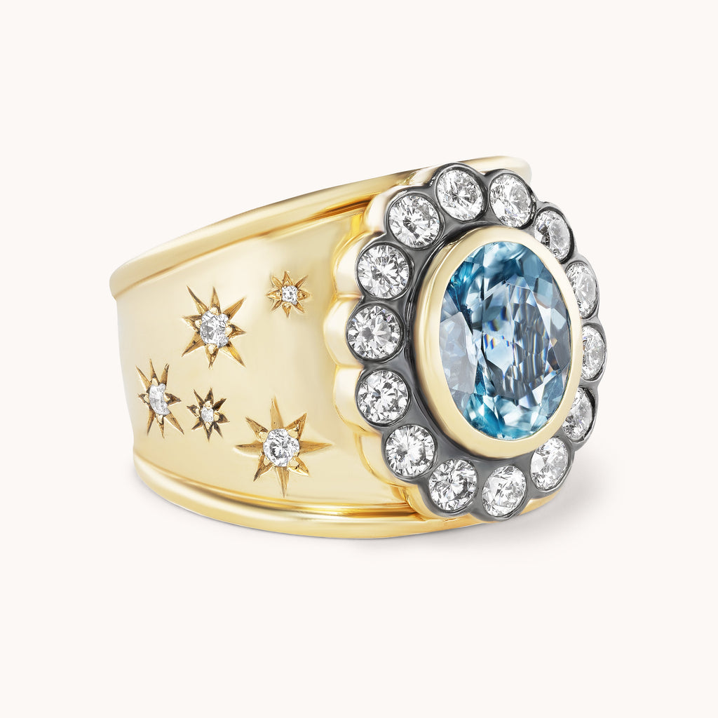 Alix Cigar Band Aquamarine
