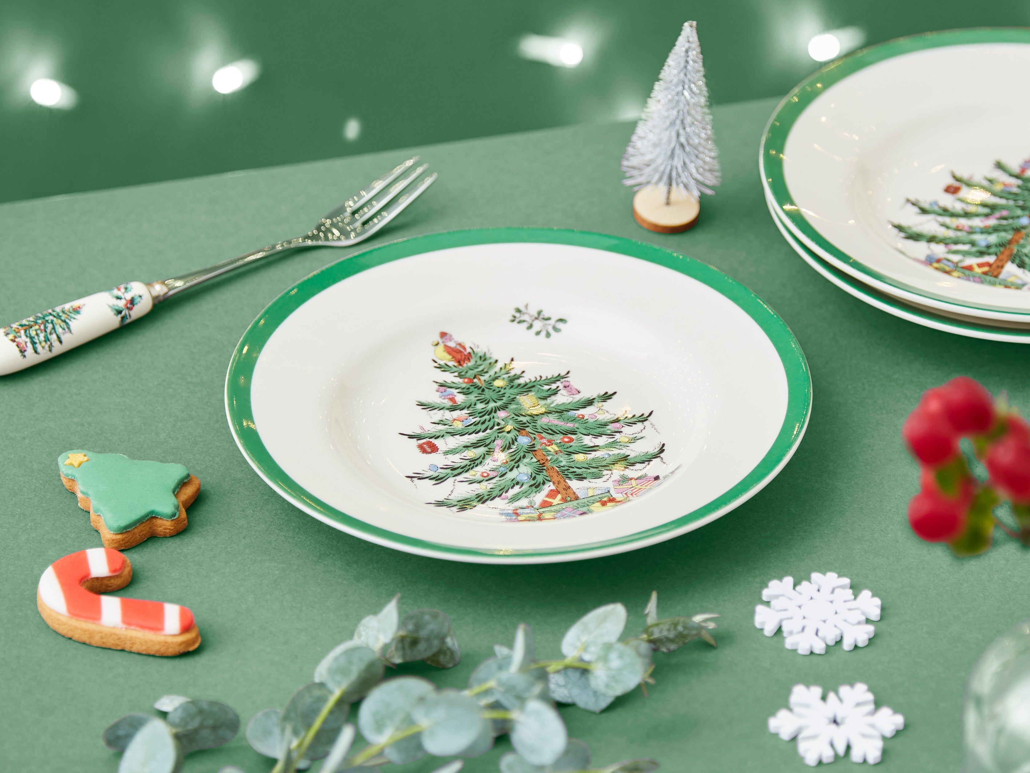 Christmas Tree 8" Salad Plates, Set of 4