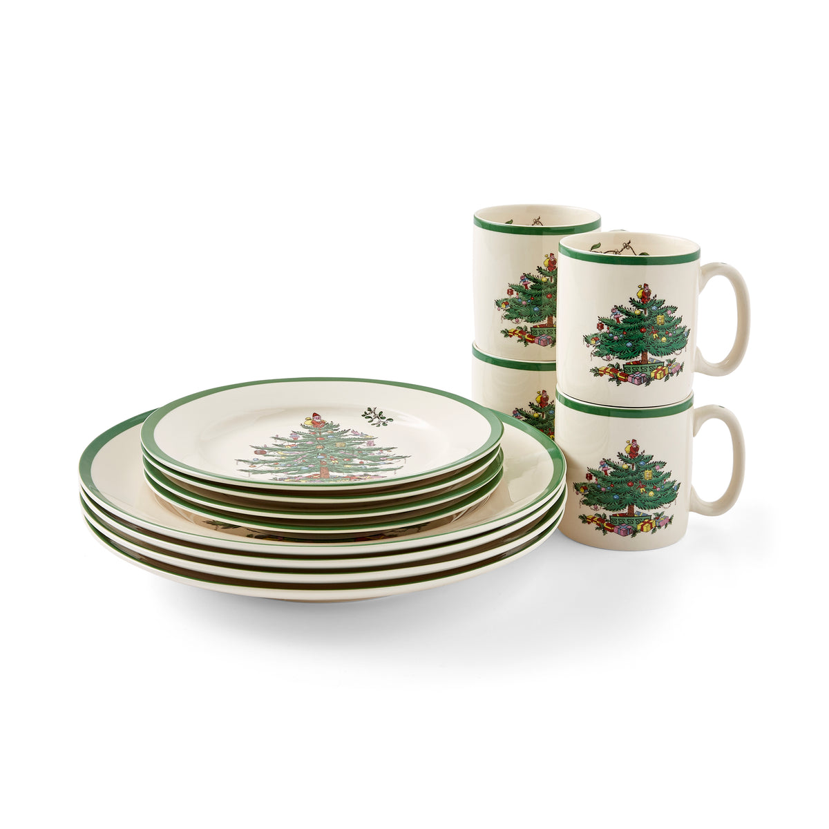 Christmas Tree 12-Piece Dinnerware Set