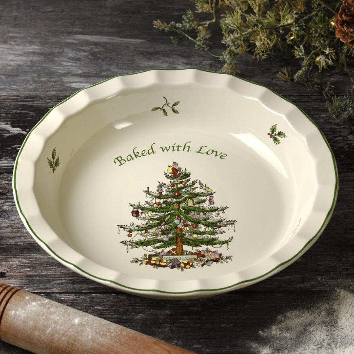 Christmas Tree 10" Pie Dish