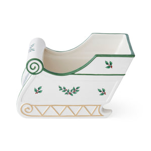 Christmas Tree 7.5" Figural Sleigh Centerpiece